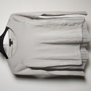 Armani Exchange Gray Long Sleeve Sheer Pleated Back Size-Small